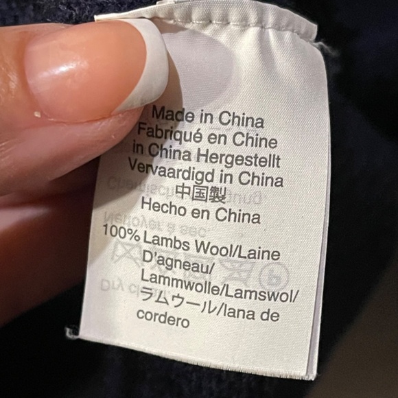 Navy Blue Patterned Women's Sweater - Picture 4 of 8